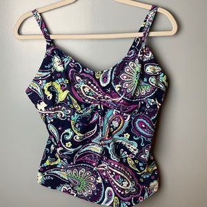 Lands End Paisley Swimsuit Tankini